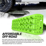 X-BULL Recovery tracks Boards 10T 2 Pairs Sand Mud Snow With Mounting Bolts pins Green - Close-Up Angle