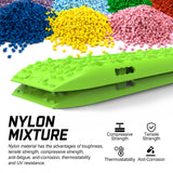 X-BULL 2PCS Recovery Tracks Snow Tracks Mud tracks 4WD With 4PC mounting bolts Green - Side View
