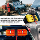 X-BULL KIT2 Recovery tracks 6pcs Board Traction Sand trucks strap mounting 4x4 Sand Snow Car red - Side View