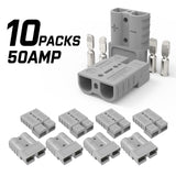 X-BULL 10-Pack 50A Anderson Style Copper Connectors for Caravan, Trailer, and Solar Applications