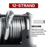 X-BULL 3000lbs 12V Electric Winch with Steel Cable for ATV, Boat, and 4WD Trailers - 10 Pack - Top-Down View