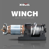 X-BULL 3000lbs Electric Winch with Steel Wire Cable - Dual Set for Boat, ATV, UTV, and Trailer Use - Rear View