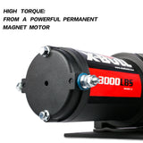 X-BULL Electric Winch 3000lbs/1360kg Wireless 12V Steel Cable ATV 4WD BOAT 4X4 - Side View