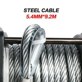 X-BULL Electric Winch 3000lbs/1360kg Wireless 12V Steel Cable ATV 4WD BOAT 4X4 - Front View