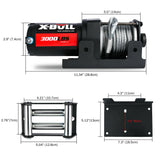 X-BULL Electric Winch 3000lbs/1360kg Wireless 12V Steel Cable ATV 4WD BOAT 4X4 - Close-Up Angle