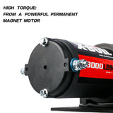 X-BULL Electric Winch 12V Wireless 3000lbs/1360kg Synthetic Rope BOAT ATV 4WD - Top-Down View