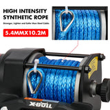 X-BULL 12V Electric Winch 3000LB ATV Winch Boat Trailer Winch Synthetic Rope - Rear View