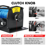 X-BULL Electric Winch 12V 3000LBS Synthetic Rope ATV UTV Boat Trailer With 2 X Wireless remote - 45-Degree Angle