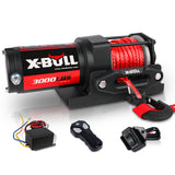 X-BULL Electric Winch 12V 3000LBS Synthetic Rope Wireless remote ATV UTV Boat Trailer - Front View