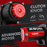 X-BULL 12V Electric Winch 5000LBS Wireless Steel Cable ATV Boat With 13M Synthetic Rope - Top-Down View