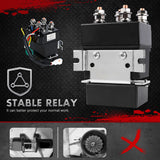 X-BULL 12V Electric Winch 5000LBS Wireless Steel Cable ATV Boat With 13M Synthetic Rope - 45-Degree Angle