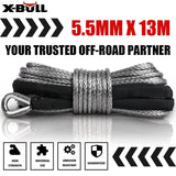 X-BULL Electric Winch 12V 5000LBS Wireless Steel Cable ATV Boat With 13M Synthetic Rope - Front View