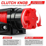 X-BULL Electric Winch 6000LBS 12V BOAT Synthetic Rope Wireless Remote 4WD ATV UTV - 45-Degree Angle