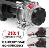 X-BULL 6000lbs Electric Winch 12V Synthetic Rope Towing Trailer ATV UTV BOAT Upgraded version - 45-Degree Angle