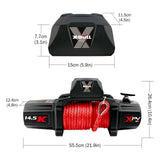 X-BULL Electric Winch 12V Synthetic Rope Wireless 14500LB Remote 4X4 4WD Boat - Low Angle