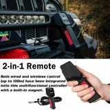 X-BULL Electric Winch 12V Synthetic Rope Wireless 14500LB Remote 4X4 4WD Boat - Front View