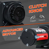 X-BULL 4500lbs Dual 12V Electric Winch with Steel Cable for Boat, ATV, UTV, and Trailer - Side View