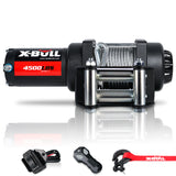 X-BULL Electric Winch 12V 4500LBS Steel Cable Wireless remote ATV UTV Boat Trailer - Front View
