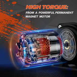 X-BULL 4500LB Electric Winch 12V Winch Boat Trailer ATV Steel Cable With 5.5MX13M Synthetic Rope Grey - 45-Degree Angle