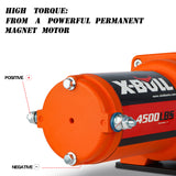 X-BULL 4500lbs 12V Electric Winch with Synthetic Rope and Wireless Remote for ATV/UTV - Rear View