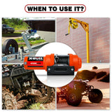 X-BULL 4500lbs 12V Electric Winch with Synthetic Rope and Wireless Remote for ATV/UTV