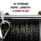 X-BULL 4500lbs 12V Electric Winch with Synthetic Rope and Wireless Remote for ATV/UTV