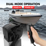 High-Performance 12V 6500LBS Electric Boat Winch with Remote Control and Steel Cable - Low Angle