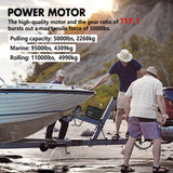 X-BULL 5000LBS Electric Boat Winch 12V Portable Detachable Marine Ship Trailer Winch - Side View
