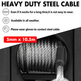 X-BULL 5000LBS Electric Boat Winch 12V Portable Detachable Marine Ship Trailer Winch - Rear View