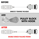 X-BULL 5000LBS Electric Boat Winch 12V Portable Detachable Marine Ship Trailer Winch - Close-Up Angle