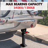 X-BULL Drop Down Legs 440MM- 560MM Trailer Steel Legs Caravan Corner 1200LBS Black - Side View