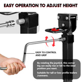 X-BULL Drop Down Legs 440MM- 560MM Trailer Steel Legs Caravan Corner 1200LBS Black - Rear View