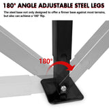 X-BULL Drop Down Legs 440MM- 560MM Trailer Steel Legs Caravan Corner 1200LBS Black - Extra Image