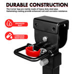 X-BULL 4x 440mm Drop Down Corner Legs W/Handle Steel Base Caravan Stabilizer Black, image 4