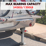 X-BULL Drop Down Corner Legs 440MM- 560MM Caravan Corner Stabilizer 1200LBS 2PCS Silver - Side View