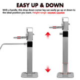 X-BULL Drop Down Corner Legs 440MM- 560MM Caravan Corner Stabilizer 1200LBS 2PCS Silver - Extra Image
