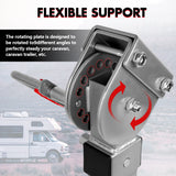X-BULL 4x 440mm Drop Down Corner Legs Steadies Handle Steel Foot Caravan Trailer Silver - Low Angle