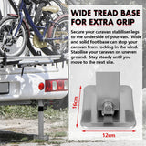 X-BULL 4x 440mm Drop Down Corner Legs Steadies Handle Steel Foot Caravan Trailer Silver - Extra Image