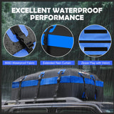 X-BULL Waterproof Car Roof Cargo Bag 595L Top Rack Carrier Luggage Storage Cube - Front View