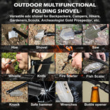 X-BULL Folding Shovel Outdoor Camping Survival Tools Multifunction Military - Rear View