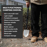 X-BULL Folding Shovel Outdoor Camping Survival Tools Multifunction Military - Close-Up Angle