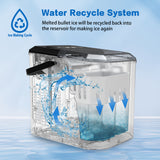 Ice Maker Machine 2.2L Portable Ice Cube Tray Bar Countertop Party Commercial - Close-Up Angle