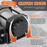 12V Electric Winch 4500LBS Winch Steel Cable Trailer Towing Remote ATV UTV - Top-Down View