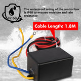 12V Electric Winch 4500LBS Winch Steel Cable Trailer Towing Remote ATV UTV - Rear View