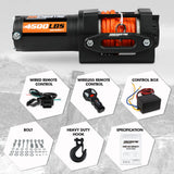 Electric Winch 4500lbs Winch Synthetic Rope Wireless Towing Trailer ATV Winch UTV Winch 4WD