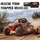 Electric Winch 4500lbs Winch Synthetic Rope Wireless Towing Trailer ATV Winch UTV Winch 4WD - Rear View