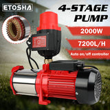 ETOSHA 2000W Garden Water Pump High Pressure 4-Stage Tank Farm Irrigation Pump