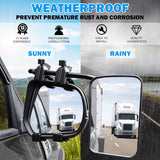 Universal Clip-On Towing Mirrors for SUVs, Trailers, and 4WDs - Set of 5 - 45-Degree Angle