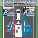 Universal Clip-On Towing Mirrors for 4X4, Trailers & Caravans - 50 Pairs Included
