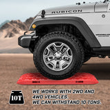 X-BULL Recovery Tracks Gen 3.0 Sand Track Mud Snow 10T 2 Pairs 4PC 4WD 4X4 Red - 45-Degree Angle
